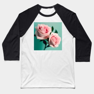 Pretty Pink Roses Baseball T-Shirt